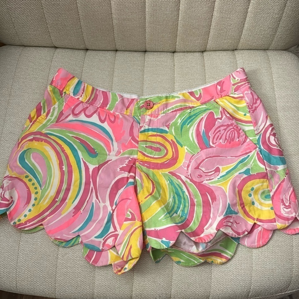 Lily Pulitzer buttercup all nighter shorts size 0